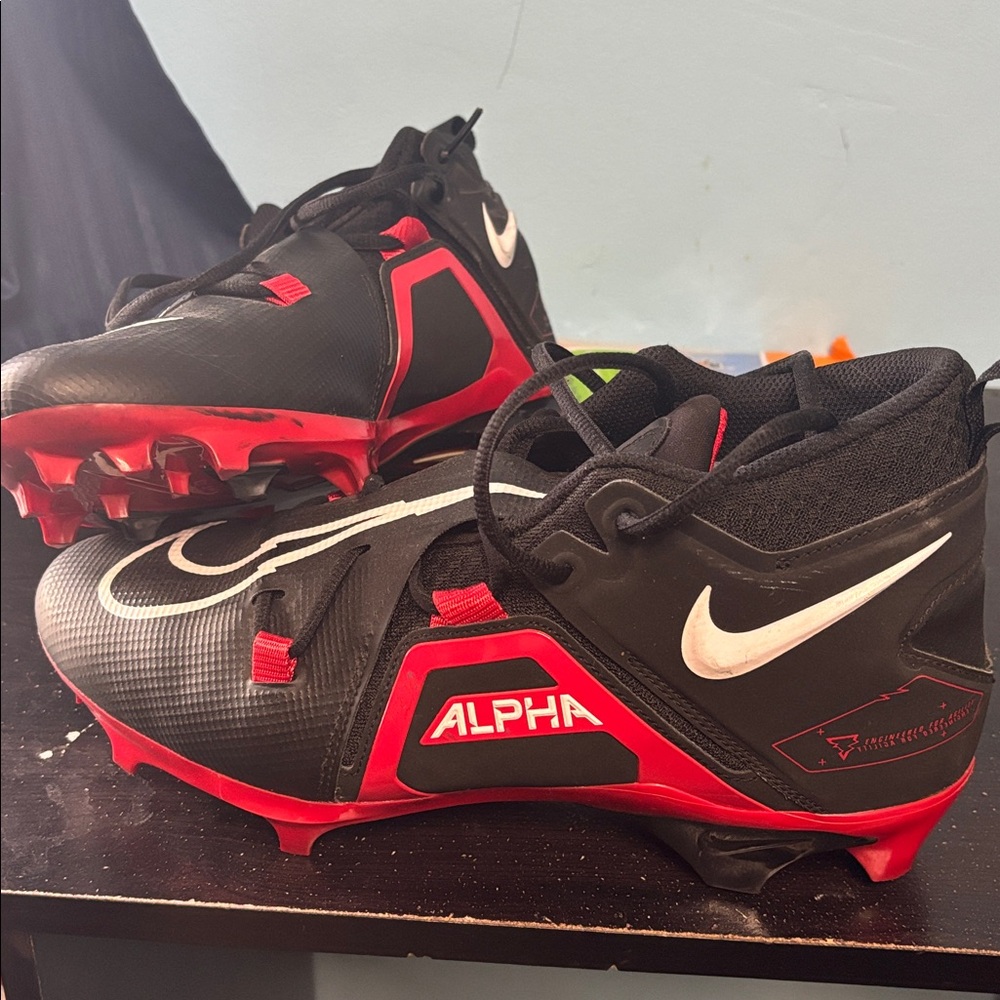 Nike Alpha Football Cleats - Black and Red